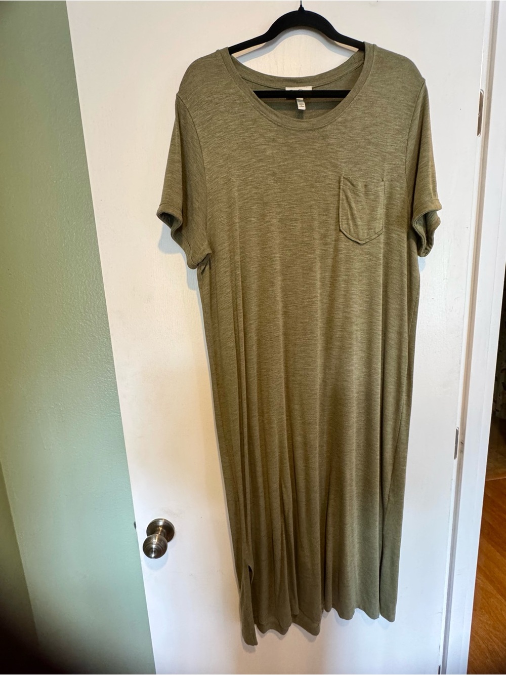 Jessica Simpson Olive Knit T-shirt Dress